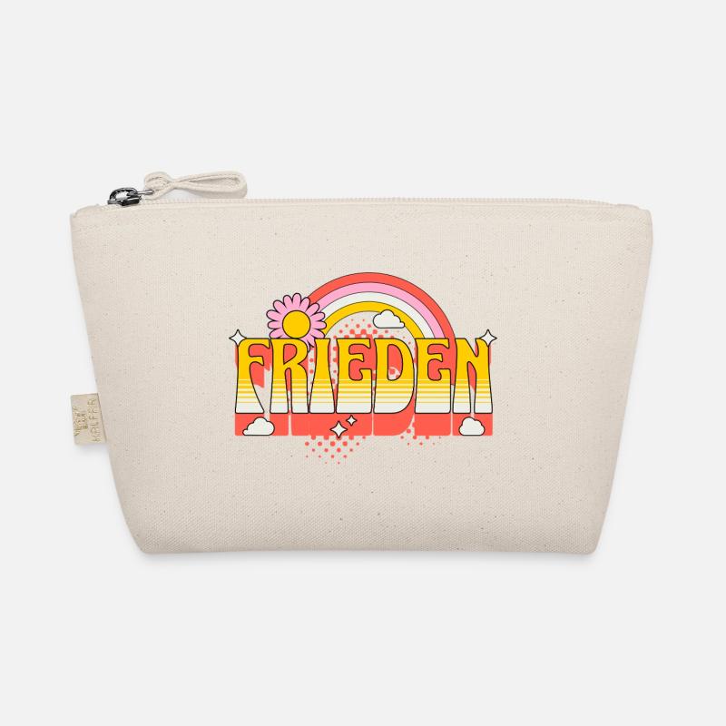 Frieden Peace Bunt Regenbogen Blume Gegen Krieg Bio-Täschchen