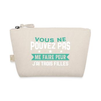Drôle Papa J'Ai Trois Filles Meilleur Papa Cadeau - Trousse biologique - nature - Devant