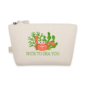 Krebs greets with "Nice to see you!" - Organic Pouch - nature - Front
