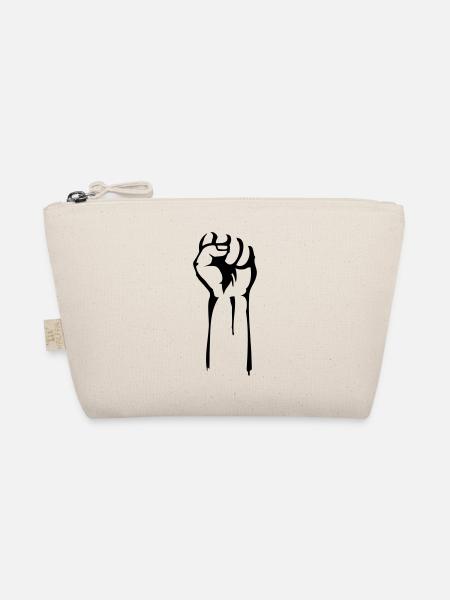 stencil fist - Organic Pouch - nature - Front