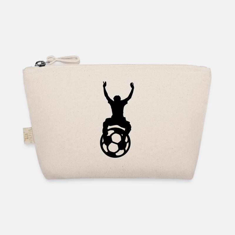 Geschenk ‏ Fußball, WM, EM, Sport, Fan - Bio-Täschchen - Natur