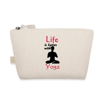 Life is better with Yoga - Organic Pouch - nature - Front