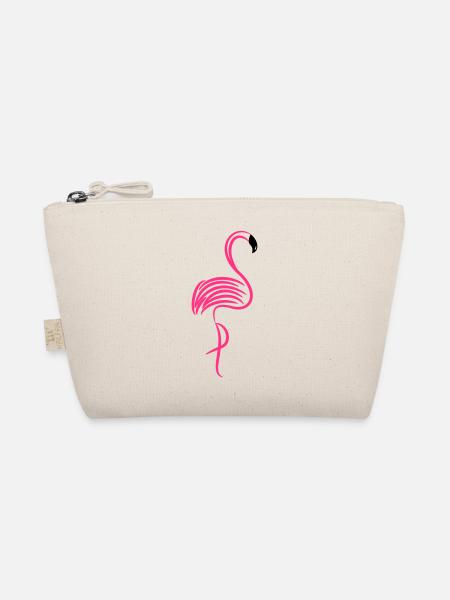 Flamingo Geschenk - Bio-Täschchen - Natur