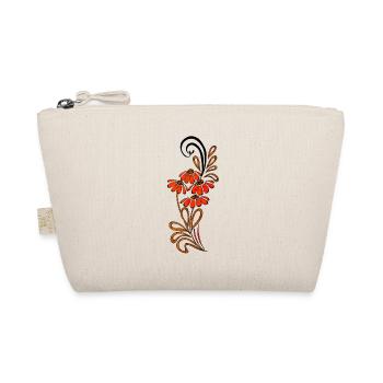 Fleur de Dahlia Oranger Tourbillon Design - Trousse biologique - nature - Devant