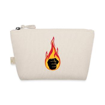 hot flames burn fire fist hand clenched - Organic Pouch - nature - Front