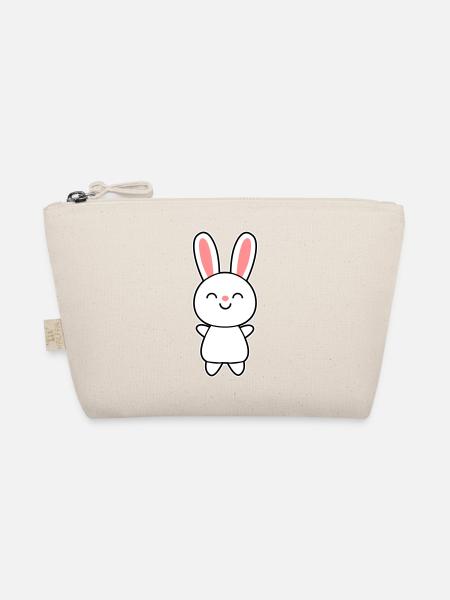 Niedlicher Hase / Bunny - Bio-Täschchen - Natur - Vorne