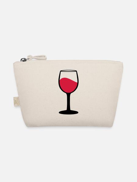 Weinglas, Wein - Bio-Täschchen - Natur - Vorne