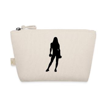 fitness frau silhouette - Bio-Täschchen - Natur - Vorne