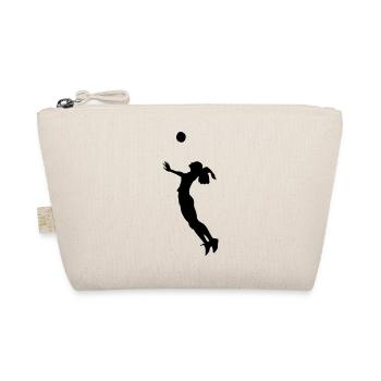 volleyball frau silhouette - Bio-Täschchen - Natur - Vorne