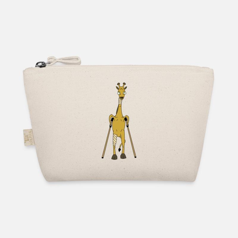 Giraffe auf Krücken! - Bio-Täschchen - Natur