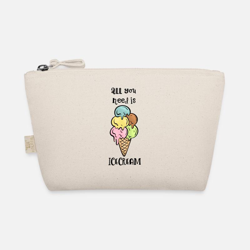 Eiswaffel mit Spruch Bio-Täschchen