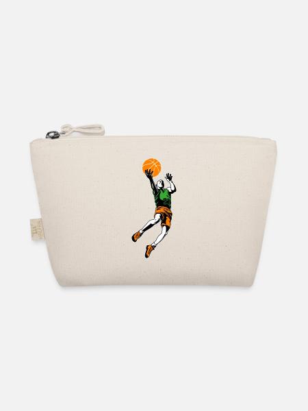 Basketball, Basketball und Basketball - Bio-Täschchen - Natur