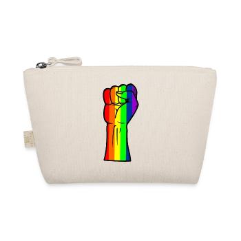 Rainbow hand fist - Organic Pouch - nature - Front