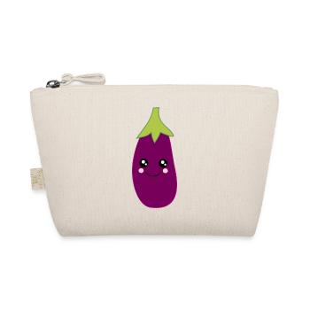 Kawaii,Eggplant,purple, fruits, vegetables, vegan, - Organic Pouch - nature - Front