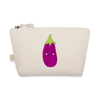 Kawaii,Eggplant,purple, fruits, vegetables, vegan, - Organic Pouch - nature - Front