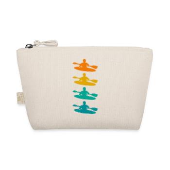 Retro Graphic Kayaking Kayak Canoe Rowing Rower Pa - Bio-Täschchen - Natur - Vorne