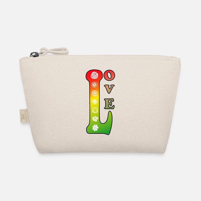 Love Flower Power 70th Retro Bio-Täschchen