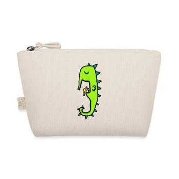 Seahorse with baby - Organic Pouch - nature - Front