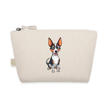 Curieux Rat Terrier - chien oeuvre pinte - Trousse biologique - nature - Devant