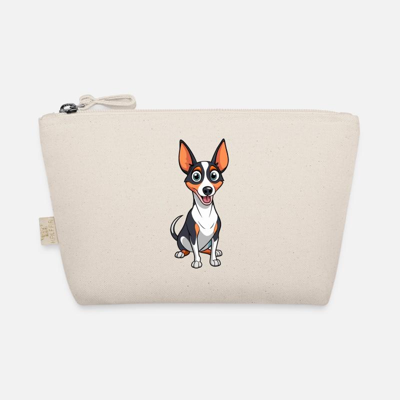 Curious Rat Terrier - Dog Artwork Pint Organic Pouch