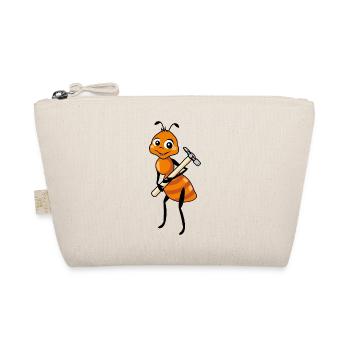 Cartoon ant with a hammer - Organic Pouch - nature - Front