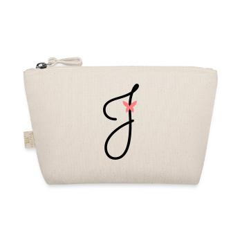Letter J Butterfly Letter - Organic Pouch - nature - Front