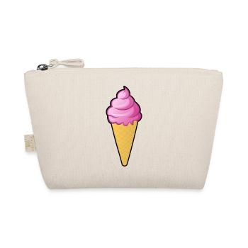 Himbeeren Eis Kostüme Eiscreme Himbeereis Eistüte - Bio-Täschchen - Natur - Vorne