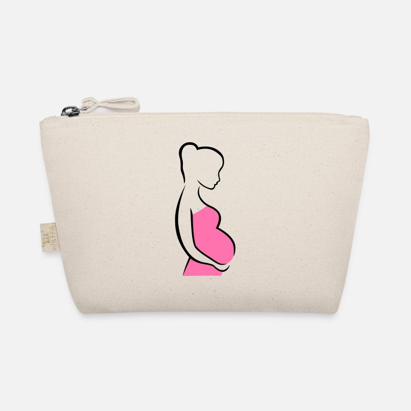 Schwangere Silhouette Bio-Täschchen
