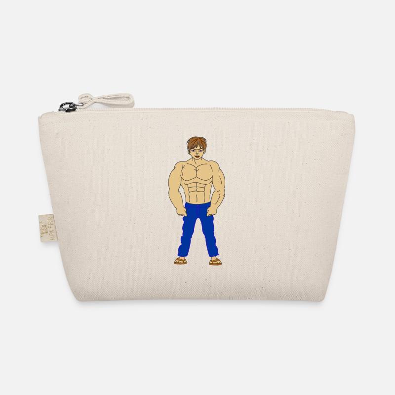 Junger Bodybuilder – Jeans & Muskeln Bio-Täschchen