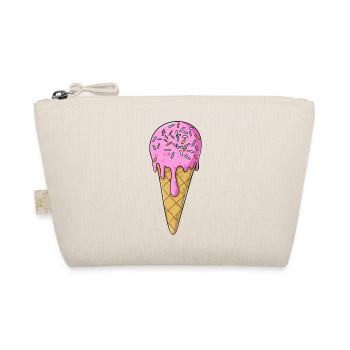 Crème glacée | Glace rose rose avec pépites | Glaces - Trousse biologique - nature - Devant