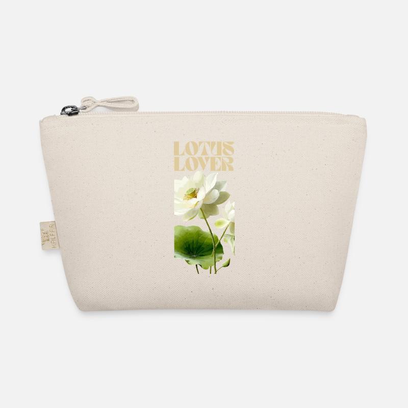 Weißer Lotus Liebe Botanische Illustration Bio-Täschchen
