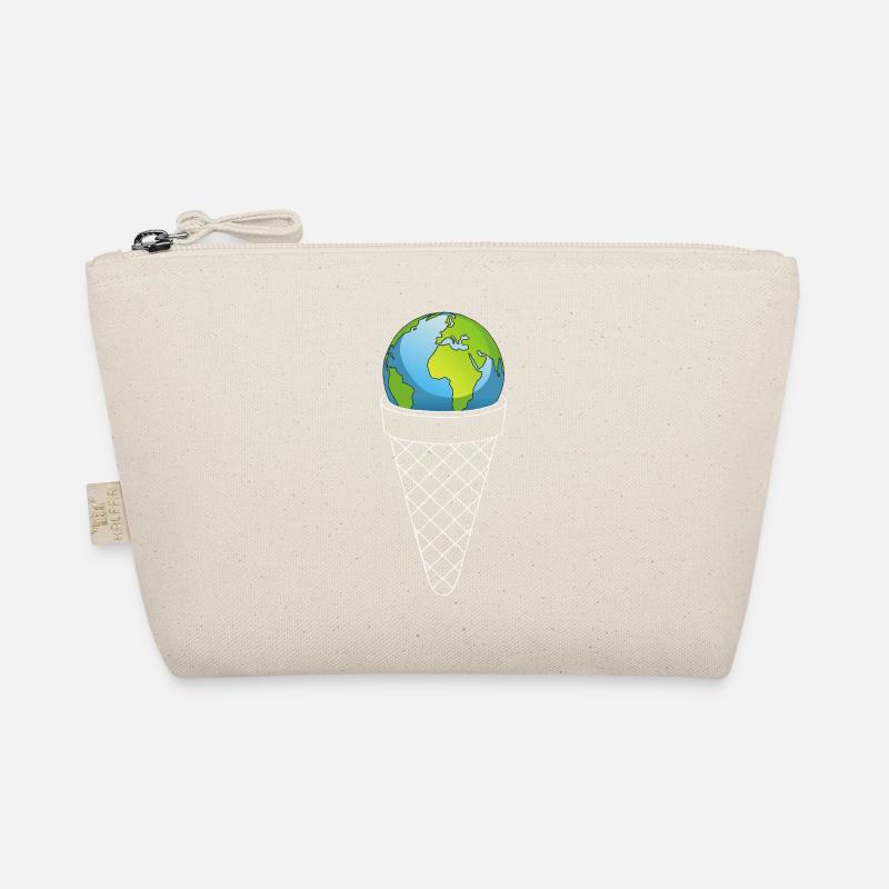 Planet Erde und Eiscreme Bio-Täschchen