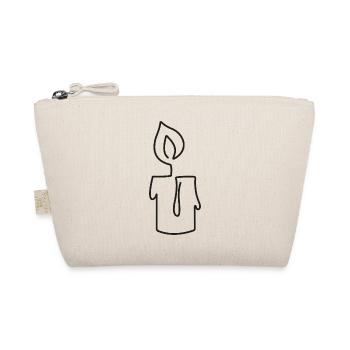 Croquis de bougie allumée – motif élégant - Trousse biologique - nature - Devant