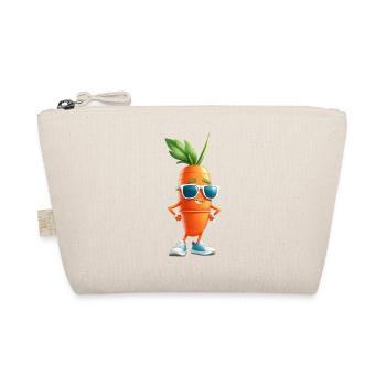 Carrot with sunglasses street style - Organic Pouch - nature - Front