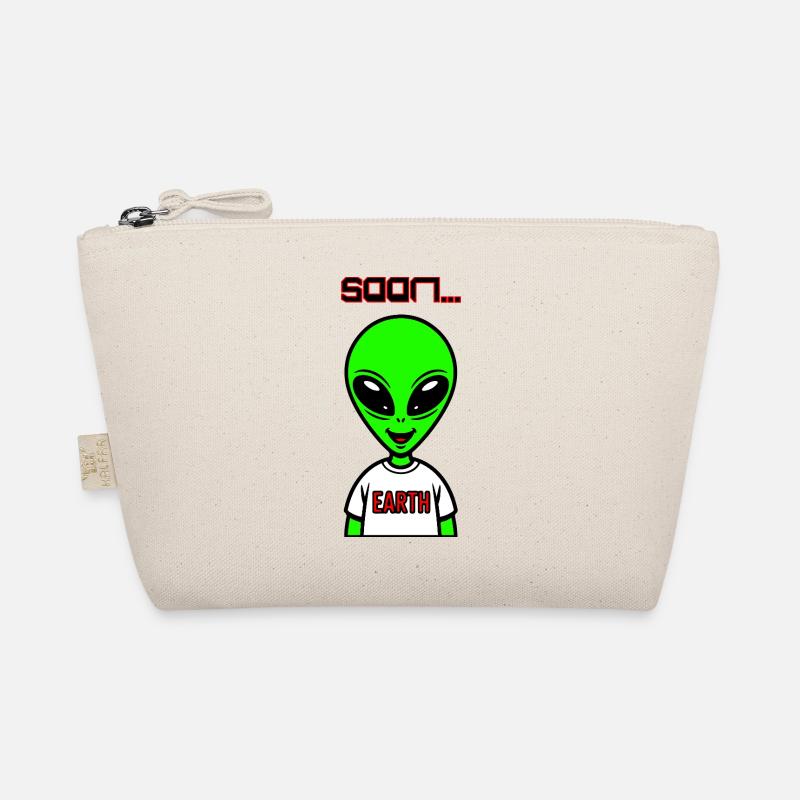 Grünes Alien  Bio-Täschchen