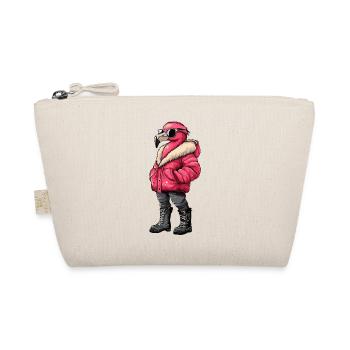 Flamingo Cool Winter - Bio-Täschchen - Natur - Vorne