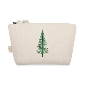 Green Fir Tree Silhouette - Organic Pouch - nature - Front