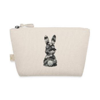 Hase von hinten Camouflage Kappe Cap Tarnfarben - Bio-Täschchen - Natur - Vorne