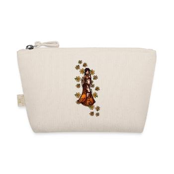 Boho Henna Flora Goddess - Organic Pouch - nature - Front