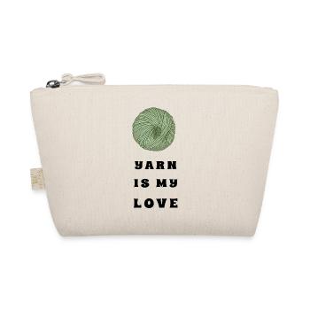 Yarn Is My Love – Green Yarn – Crochet & Knitting - Bio-Täschchen - Natur - Vorne