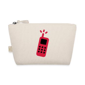 telefon handy cell fon festnetz - Bio-Täschchen - Natur - Vorne