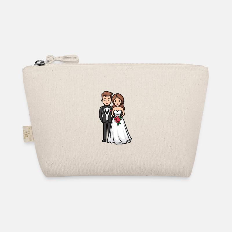 Newlyweds, Wedding, Bride, Groom Organic Pouch