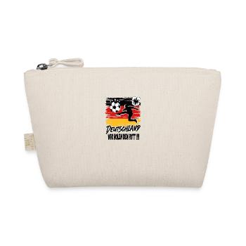 Fußball Deutschland Fussball Fan Mann Frau - Bio-Täschchen - Natur - Vorne