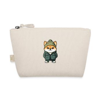 Akita Inu Dog Winter - Organic Pouch - nature - Front