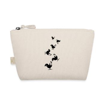 Rooster animal silhouette - Organic Pouch - nature - Front