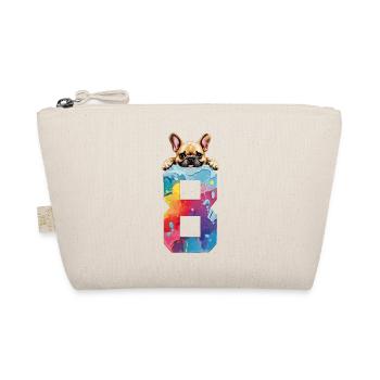 DOG 8 YEARS FRENCH BULLDOG 8TH BIRTHDAY - Organic Pouch - nature - Front