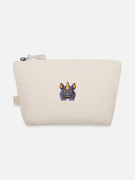 Rhino Halloween Animal - Organic Pouch - nature - Front