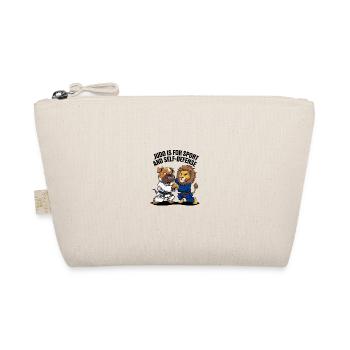 Judo for sports and self-defense with lion - Organic Pouch - nature - Front