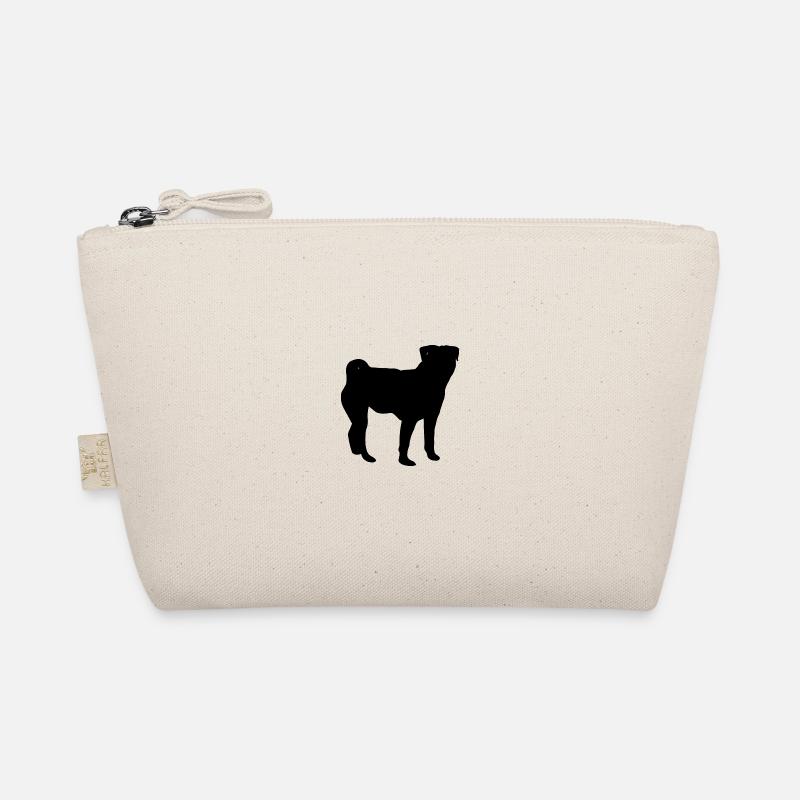 Pug Silhouette Organic Pouch