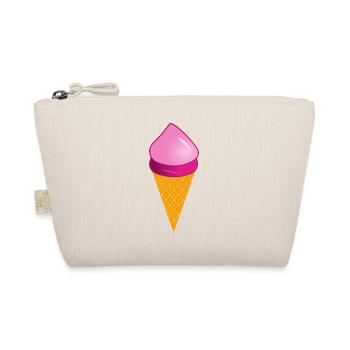 Eis Eiscreme Erdbeere Erdbeereis Sommer Festival - Bio-Täschchen - Natur - Vorne